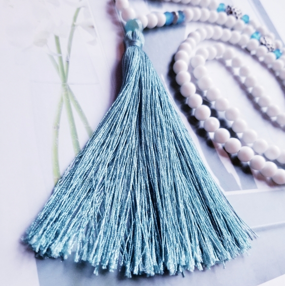 SOLD Mala Prayer Sincerity Tassel Mala Necklace πΏβ - Picture 3 of 5